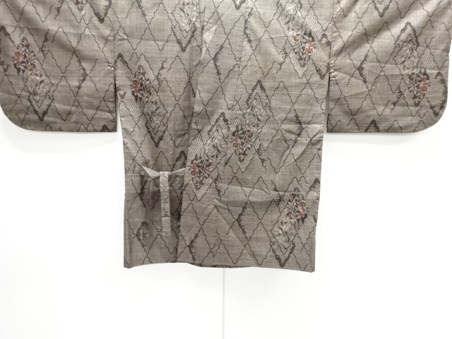 JAPANESE DOCHUGI / DORO OSHIMA TSUMUGI / WOVEN FLORAL PLANTS / 5MARUKI